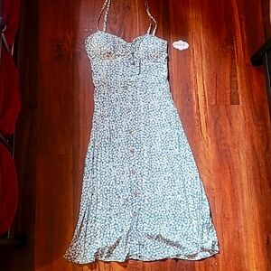 💖 NWT Floral Summer Midi Dress w/ Padded Bust